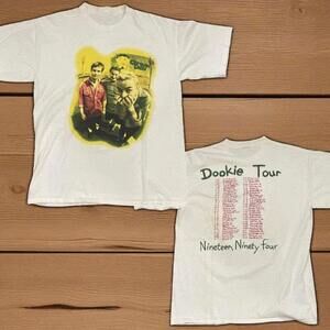 Green Day Photo 1995 Retro Music Fan Collector Classic Band 2 Sided T Shirt 159
